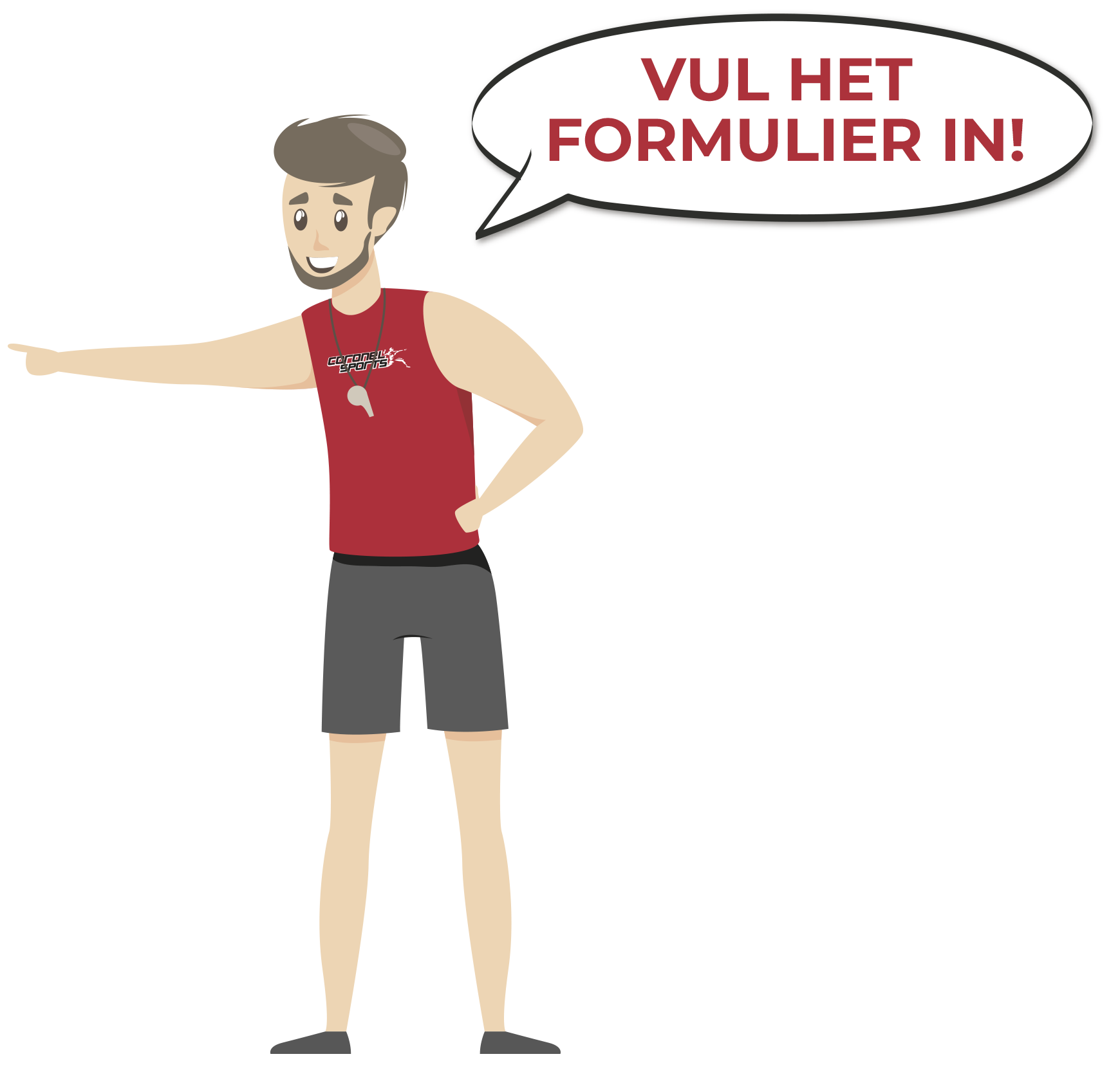 Wijzende man | sportschool | Coronel Sports Bunnik